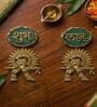 Agate Shubh Labh Metal Krishna Bansi Hangings