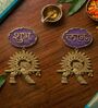 Agate Shubh Labh Metal Krishna Bansi Hangings