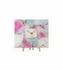 Agate Square Multi Color Desk Clock With Metal Stand