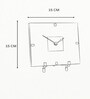 Agate Square Multi Color Desk Clock With Metal Stand