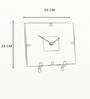 Agate Square Pink Color Desk Clock With Metal Stand