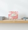 Agate Square Pink Color Desk Clock With Metal Stand
