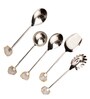 Agate with Silver Metal Cake Server Dessert Cutting Knife   White