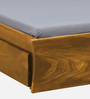 Agen Sheesham Wood King Size Bed In Rustic Teak Finish With Drawer Storage