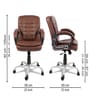 Agita Medium Back Office Executive Chair In Dark Brown Colour