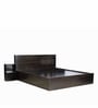 Aglaea King Size Bed With Box Storage & 1 Bedside Table In Wenge Finish