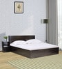 Aglaea King Size Bed With Box Storage & 1 Bedside Table In Wenge Finish