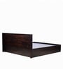 Aglaea King Size Bed With Box Storage & 1 Bedside Table In Wenge Finish