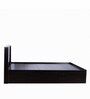 Aglaea King Size Bed With Box Storage & 1 Bedside Table In Wenge Finish