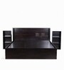 Aglaea Queen Size Bed in Wenge Finish with Box Storage