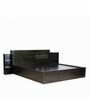 Aglaea Queen Size Bed in Wenge Finish with Box Storage