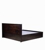 Aglaea Queen Size Bed in Wenge Finish with Box Storage