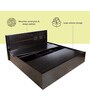 Aglaea Queen Size Bed in Wenge Finish with Box Storage