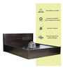Aglaea Queen Size Bed in Wenge Finish with Box Storage