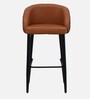 Agnetha Metal Bar Chair In Brown Colour