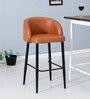 Agnetha Metal Bar Chair In Brown Colour