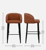 Agnetha Metal Bar Chair In Brown Colour