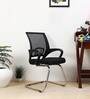 Agronomo Breathable Mesh Cantilever Chair in Black Colour