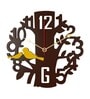 Agust n Engineered Wood Brown Wall Clock