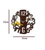Agust n Engineered Wood Brown Wall Clock