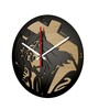Ahmed Engineered Wood Black Wall Clock