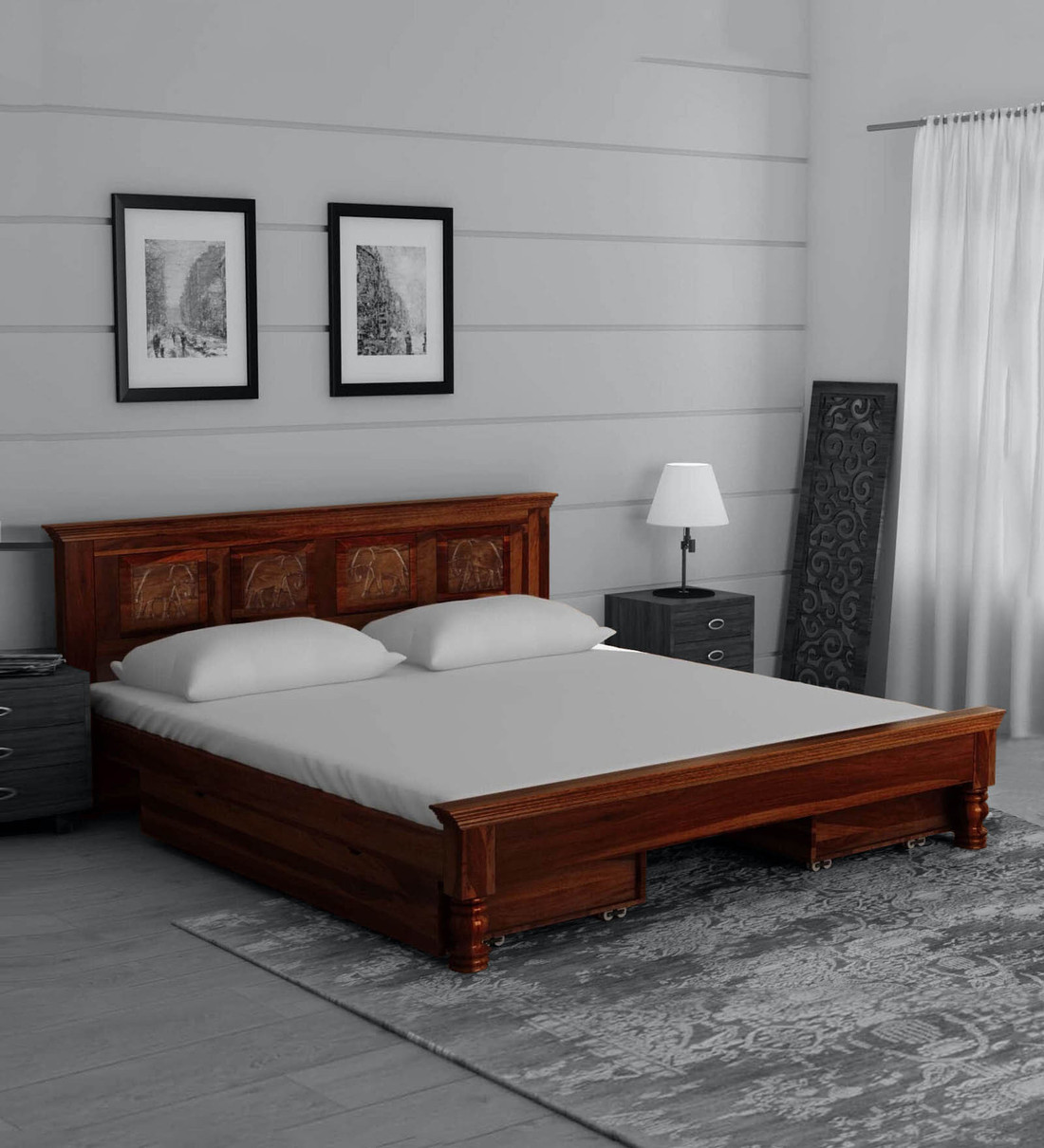 queen size cot pepperfry