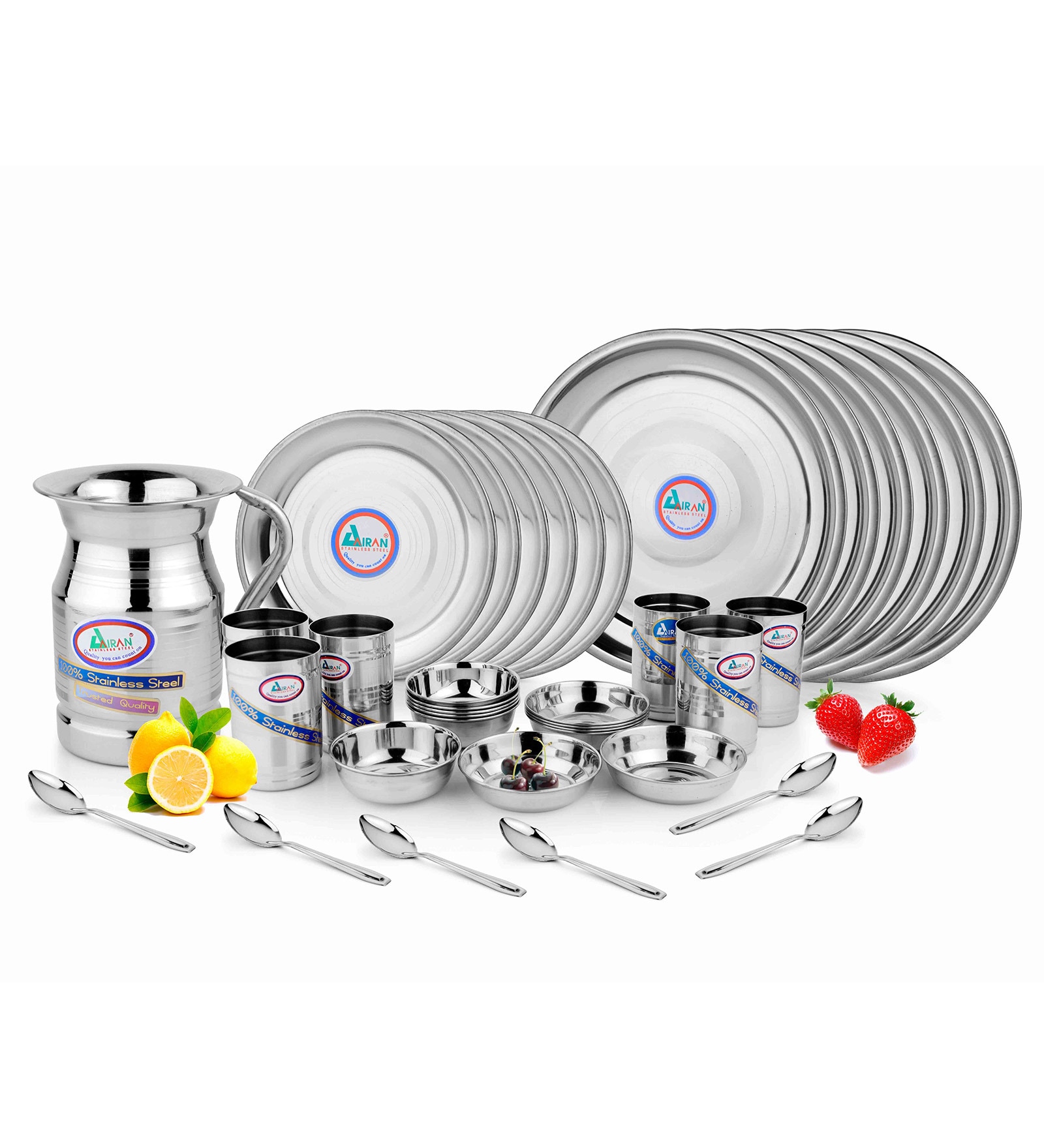 Khana Khazana Stainless Steel 37-Piece Dinner Set