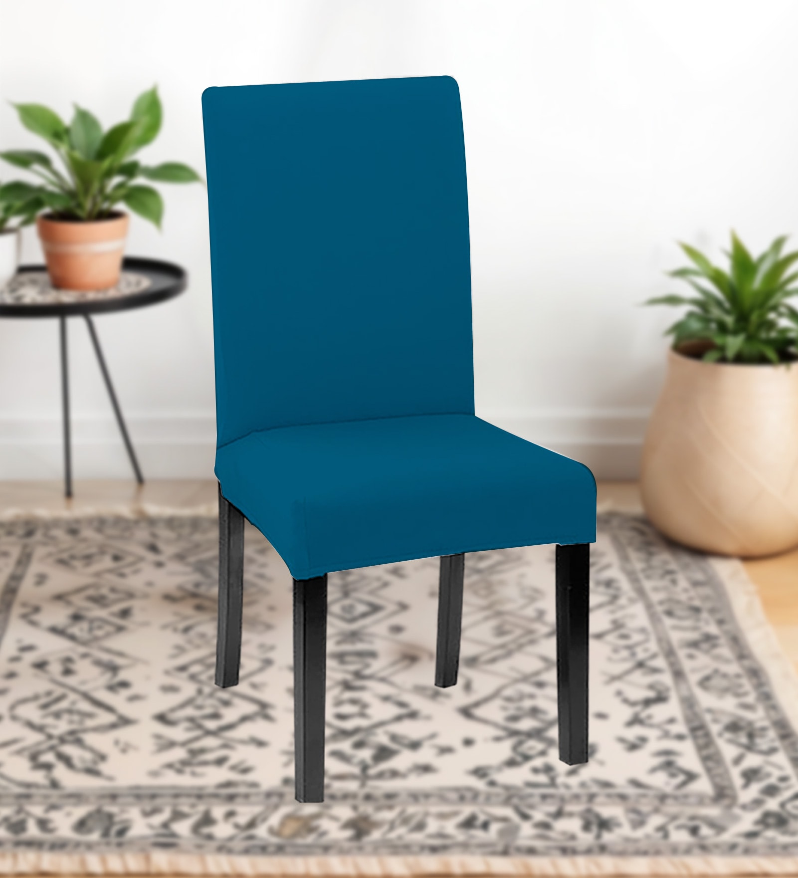 Airforce Blue Polycotton Solid 14x18 Inches Chair Covers  (1 piece)