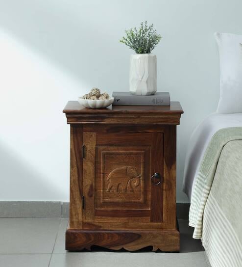 Airavana Sheesham Wood Chest Of Drawers in Scratch Resistant Rustic Teak  Finish