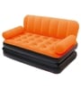 Air Bed Mattress Orange Velvet Sofa- Inflatable Bestway 5 In 1