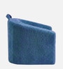 Aiden Puffy Organic Kids Lounge Chair In Navy Blue Colour