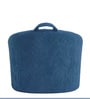 Aiden Puffy Organic Kids Lounge Chair In Navy Blue Colour