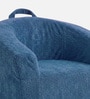 Aiden Puffy Organic Kids Lounge Chair In Navy Blue Colour