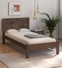 Aika Solid Wood Single Bed in Warm Chestnut Finish