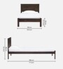 Aika Solid Wood Single Bed in Warm Chestnut Finish