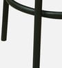 Aiken Metal Bar Chair in Black Colour With White and Brown Cotton Rope