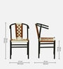 Aiken Metal Chair in Black Colour With White and Brown Cotton Rope