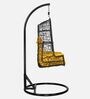 Aiken Wicker Swing in Black & Yellow Colour