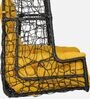 Aiken Wicker Swing in Black & Yellow Colour