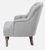 Aileen Wide Tufted Chair In Grey Colour