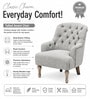 Aileen Wide Tufted Chair In Grey Colour