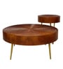 Ainianos Mango Wood Coffee Table Set In Honey Oak Finish
