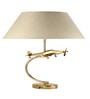 Air Plane Lamp Matt Antq Brass With Fabric Shade