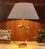 Air Plane Lamp Matt Antq Brass With Fabric Shade