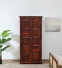Airavana Sheesham Wood 2 Door Wardrobe In Scratch Resistant Honey Oak Finish