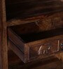 Airavana Sheesham Wood Book Shelf in Scratch Resistant Provincial teak  Finish