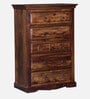 Airavana Sheesham Wood Chest Of Drawers in Scratch Resistant Provincial Teak Finish