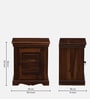 Airavana Sheesham Wood LHS Bedside Table in Scratch Resistant Provincial Teak