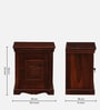 Airavana Sheesham Wood RHS Bedside Table in Scratch Resistant Honey Oak Finish