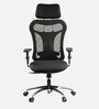 Airavat Breathable Mesh Office Chair In Black Colour